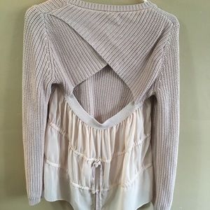 Open Back Sweater Blush Pink Small